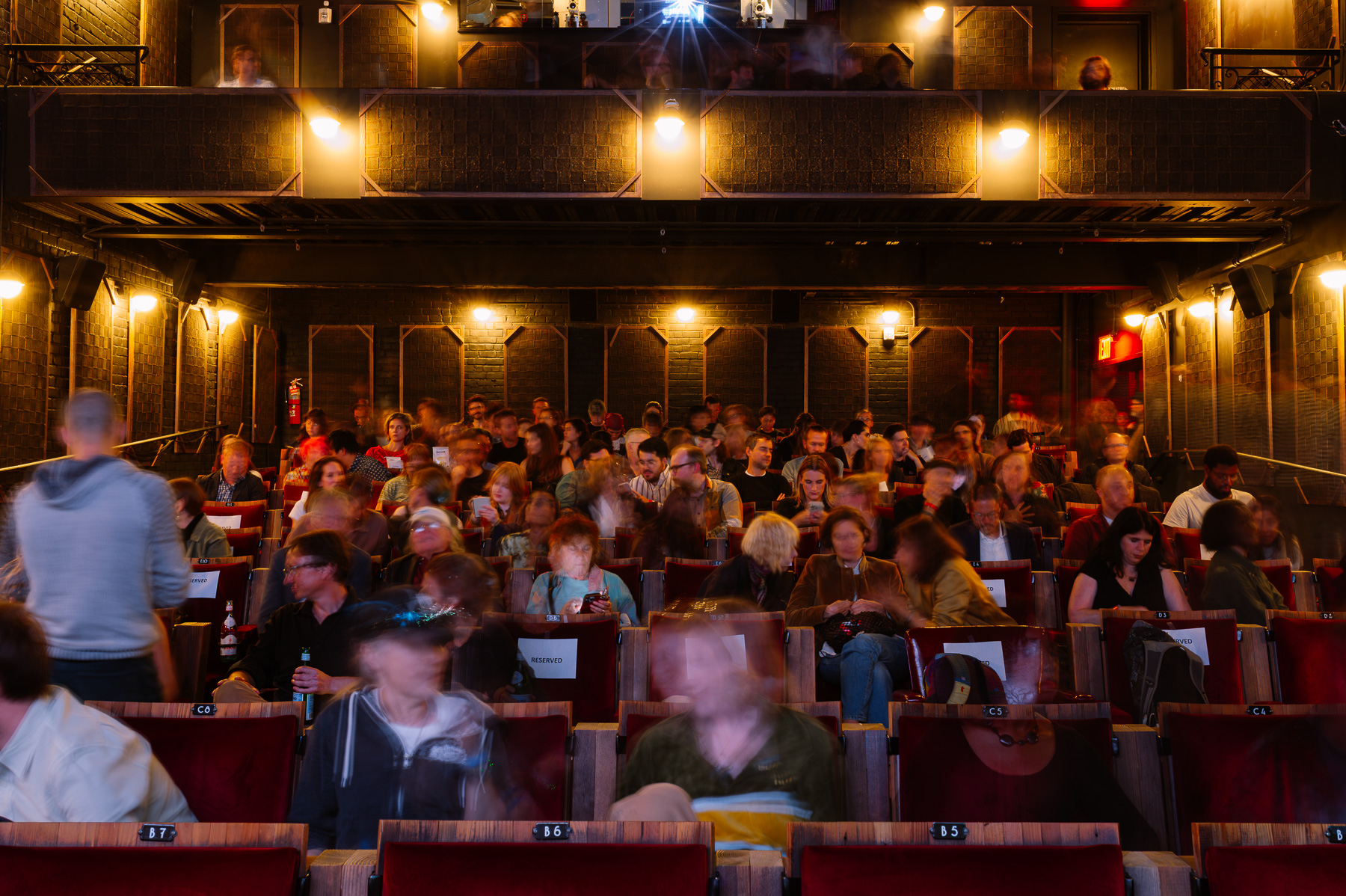 A full house at the Metrograph for a Just Look Up screening