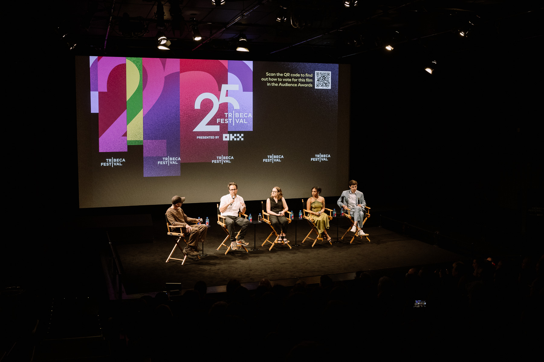 Wide view of the panel on stage