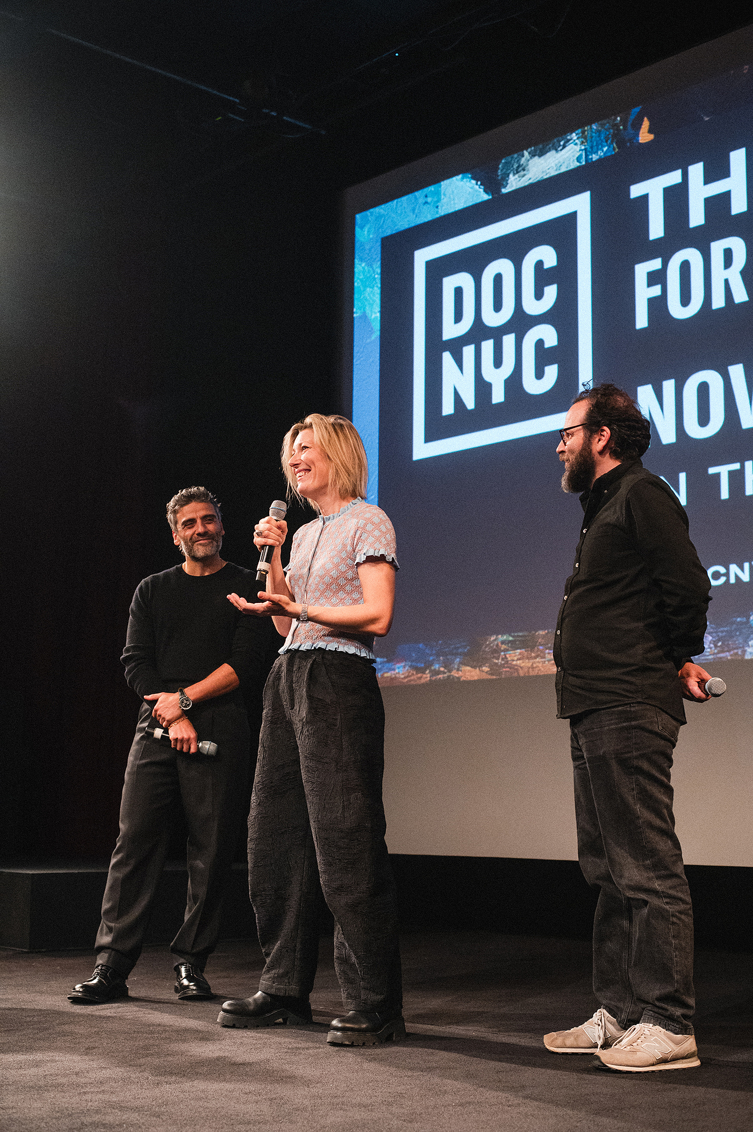 Post-screening Q&A on stage at DOC NYC