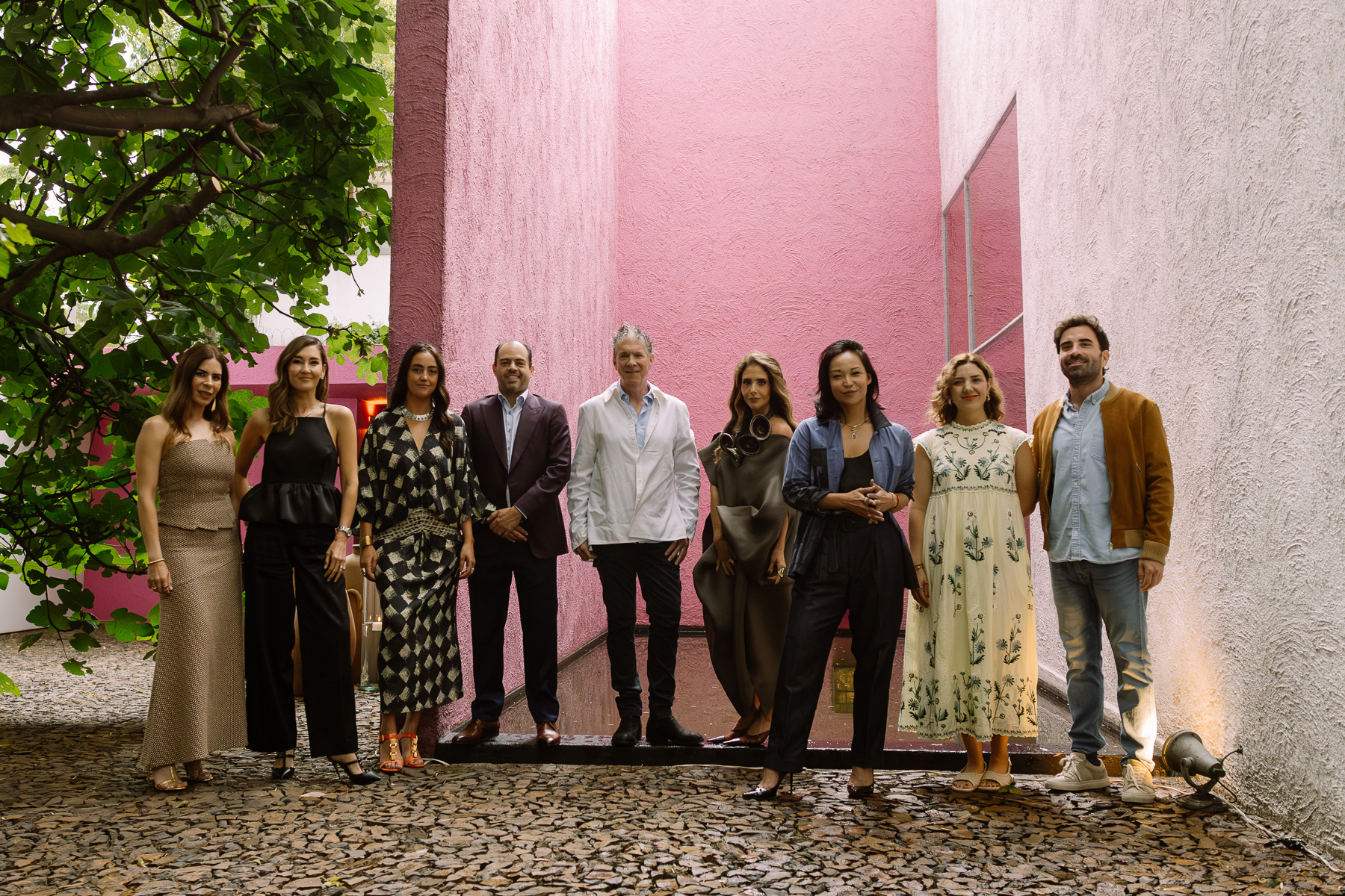 Group portrait in the courtyard